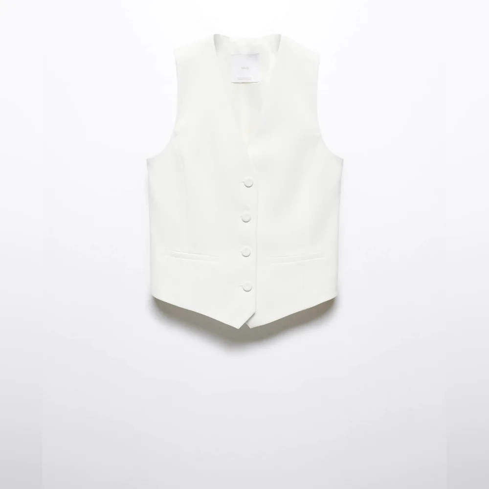 Mango suited Vest With Button off white BNWT - Picture 16 of 16